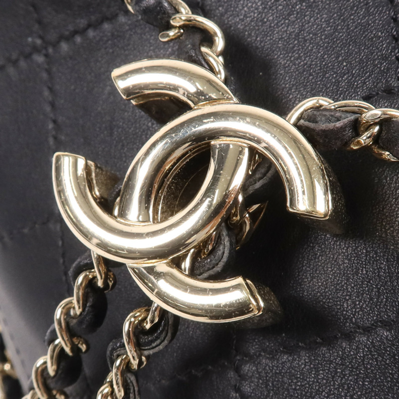 CHANEL 牛皮皮革Chain Shoulder Bag金扣鏈帶肩背袋-13