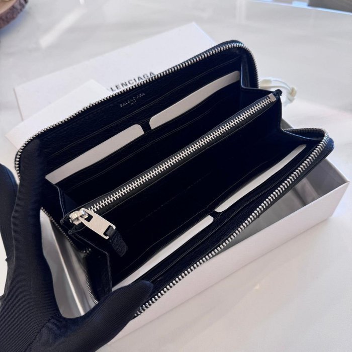 *SHIHNA名牌精品*BALENCIAGA 經典男款 牛皮長夾-4