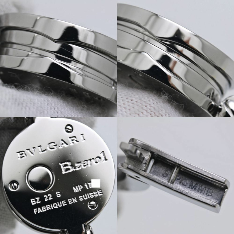 寶格麗 B.zero1 BZ22WSDS BZ22S 女士腕錶，鑲鑽錶圈，小號，不鏽鋼，40174-6