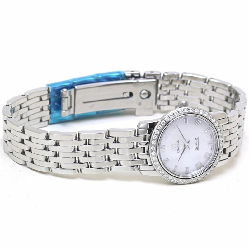 歐米茄碟飛系列尊貴鑲鑽錶圈女士精鋼腕錶 4575.71.00 40161-4