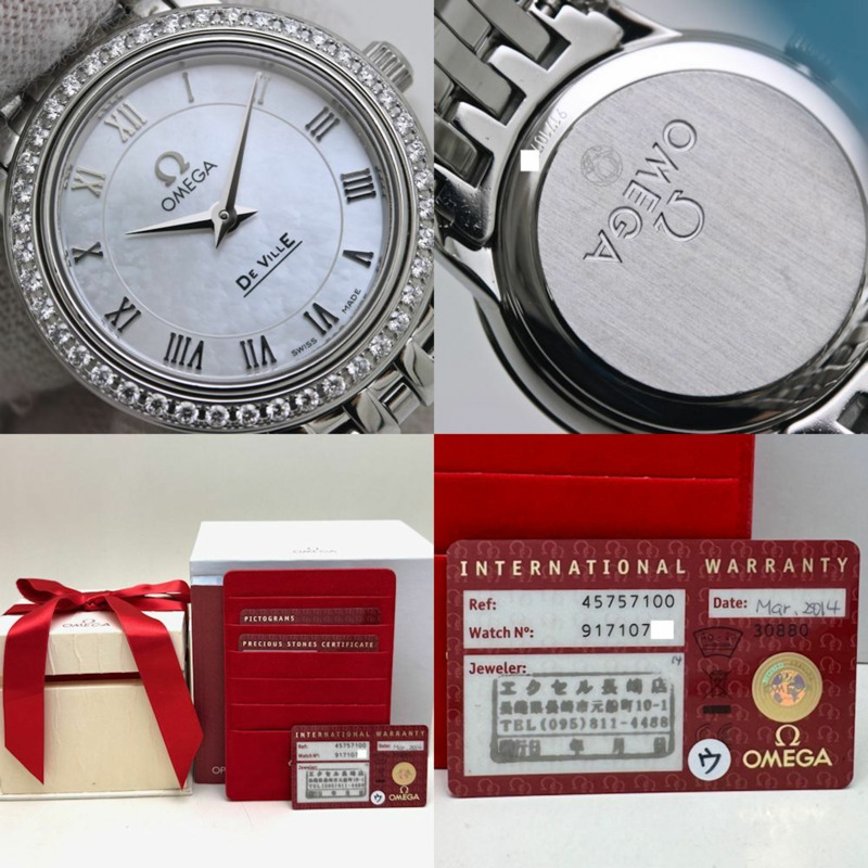 歐米茄碟飛系列尊貴鑲鑽錶圈女士精鋼腕錶 4575.71.00 40161-8