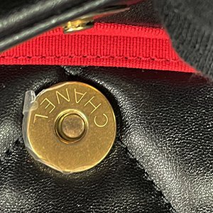 ＊奢華大道國際精品＊【CH0713】CHANEL 黑色羊皮金釦19系列口蓋兩用包 AS1160-11