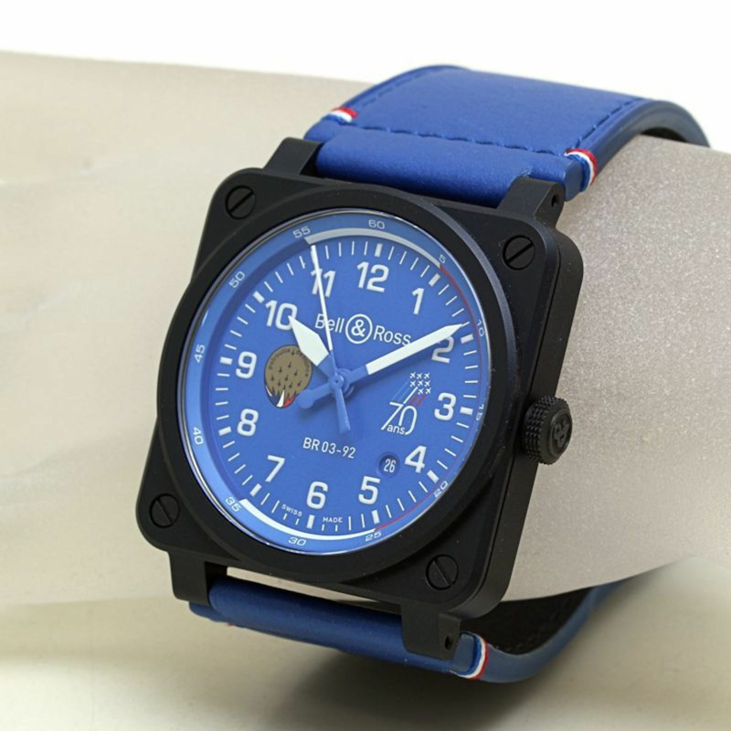 Bell & Ross BR-03 法國巡邏兵 70 週年紀念手錶 BR0392-PAF7-CE SCA BR03-92-CBL 男士 40151-1