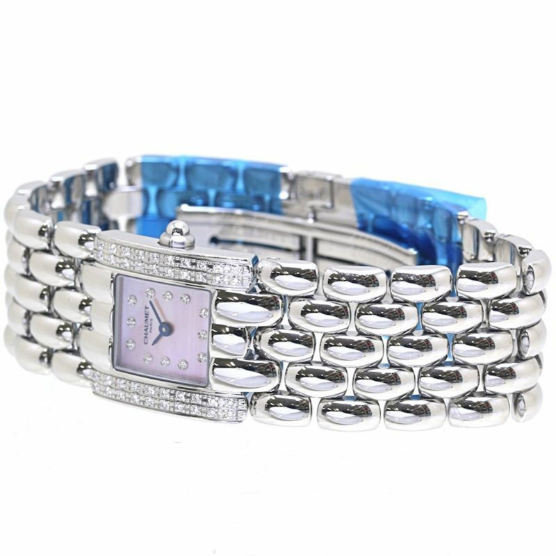 尚美 (Chaumet) Kaysis 雙鑽錶盤 099356-061 女士不鏽鋼腕錶 40173-2