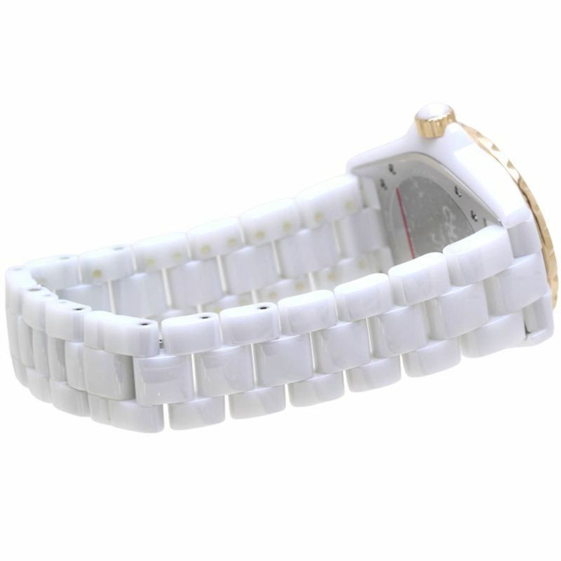 香奈兒 J12 白色陶瓷腕錶，鑲嵌 11 顆鑽石，配 PG 錶圈 (H2180) - 男士腕錶，18K 金 (40180)-3