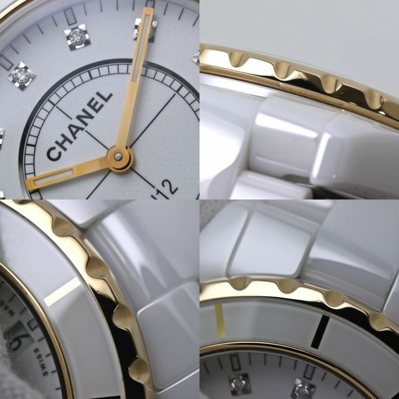 香奈兒 J12 白色陶瓷腕錶，鑲嵌 11 顆鑽石，配 PG 錶圈 (H2180) - 男士腕錶，18K 金 (40180)-5