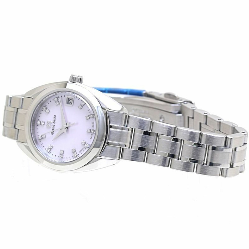 精工 Grand Seiko STGF277 4J52-0AC0 粉紅錶盤鑲鑽刻度女錶 不鏽鋼 40170-2