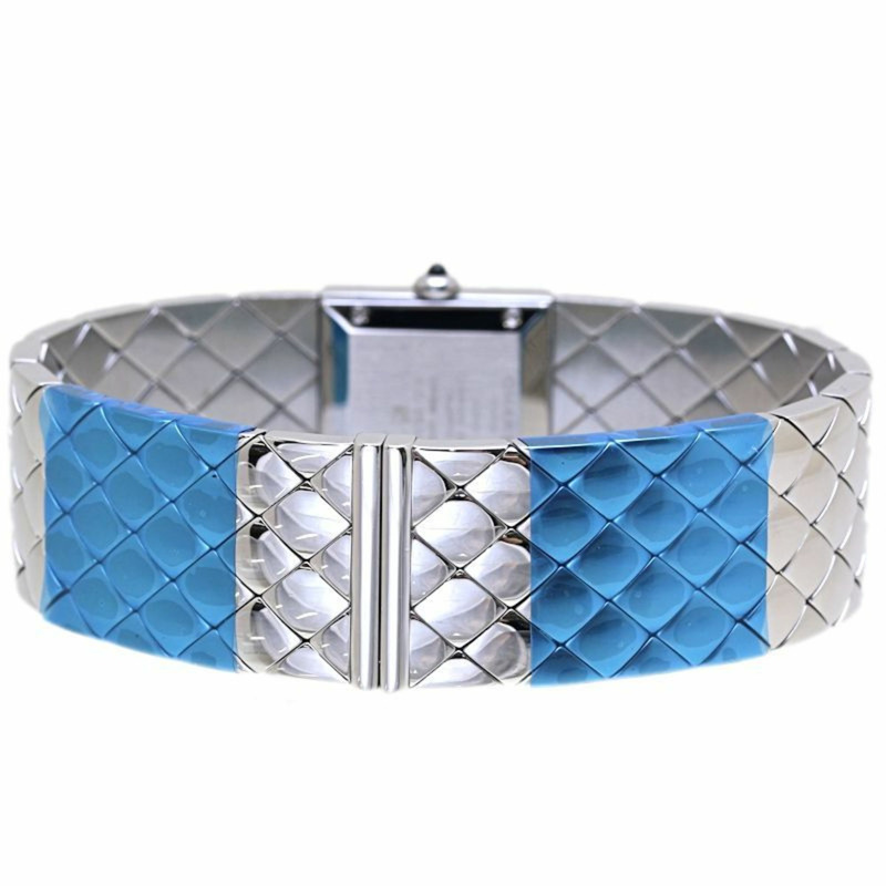 香奈兒 (CHANEL) 菱格紋鑲鑽錶圈女錶 H0489 SS 40167-3