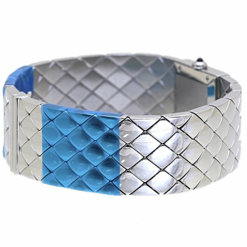 香奈兒 (CHANEL) 菱格紋鑲鑽錶圈女錶 H0489 SS 40167-4