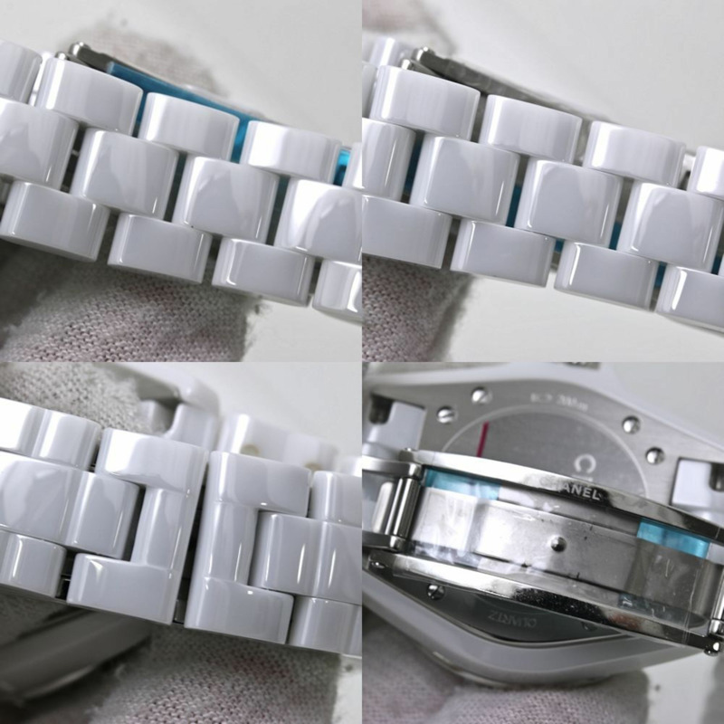 香奈兒 J12 33毫米 8鑽腕錶 H2422 女士白色陶瓷及不鏽鋼腕錶 40159-7