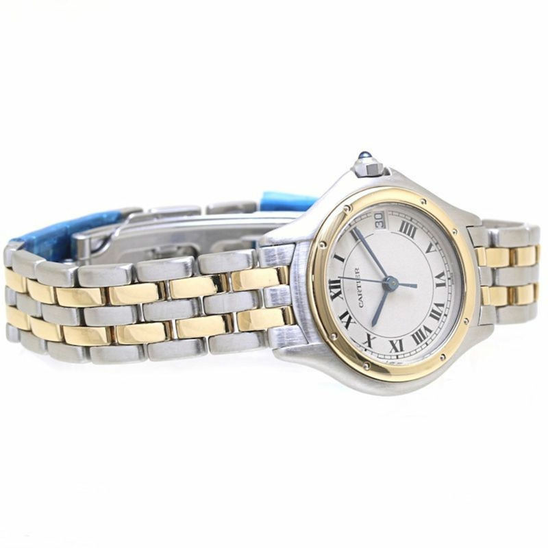 卡地亞 Panthere Cougar SM W35005B6 女士腕錶 18K 黃金 x 精鋼 40172-3