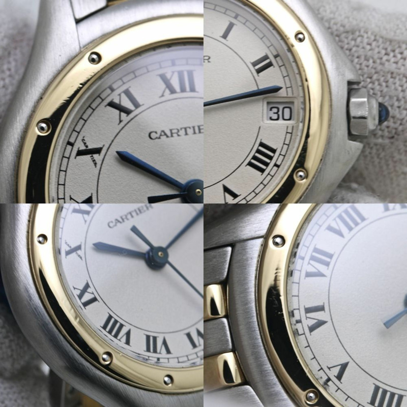 卡地亞 Panthere Cougar SM W35005B6 女士腕錶 18K 黃金 x 精鋼 40172-5