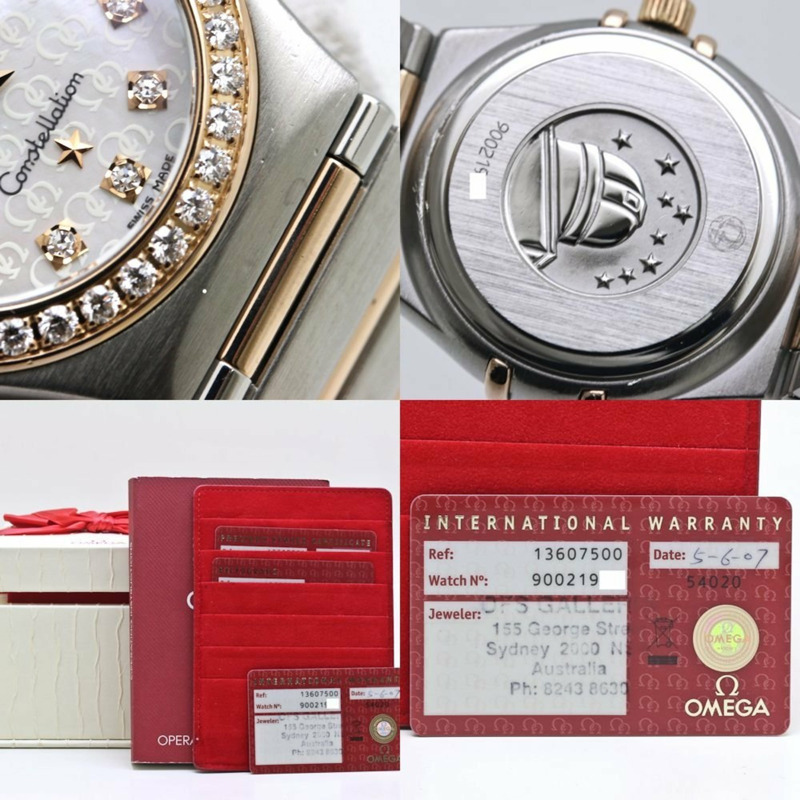 歐米茄星座系列迷你12鑽女士腕錶，18K金x不鏽鋼材質，型號40171，售價1360.75.00美元-8