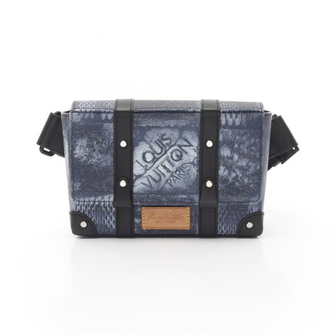 路易威登 Trunk Sling 腰包 N50061 Damier Salt 藍黑色 二手斜背包