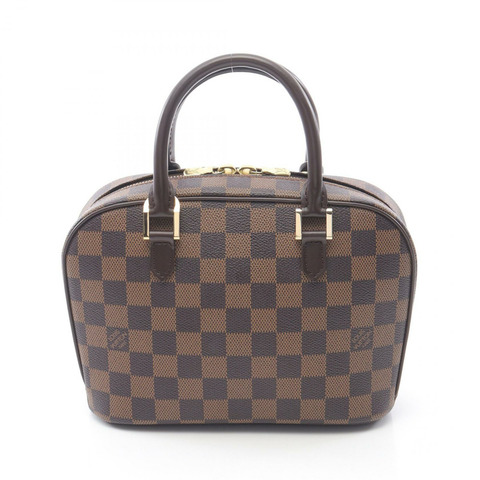 LOUIS VUITTON Saria 迷你手提包 N51286 Damier Ebene 帆布皮革二手女式