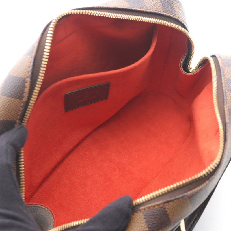 LOUIS VUITTON Saria 迷你手提包 N51286 Damier Ebene 帆布皮革二手女式-2