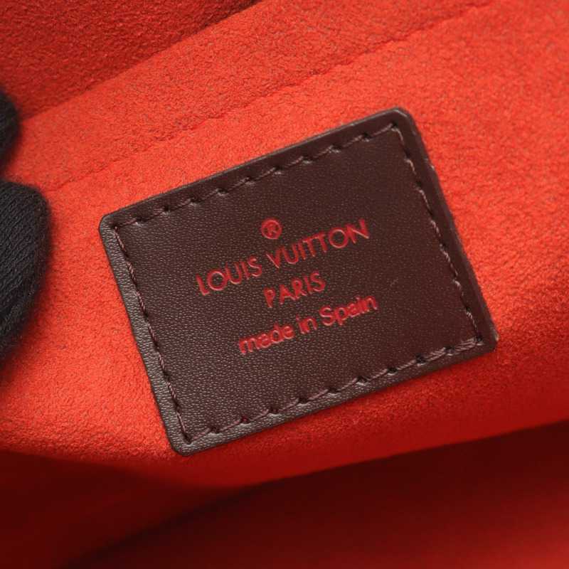 LOUIS VUITTON Saria 迷你手提包 N51286 Damier Ebene 帆布皮革二手女式-3