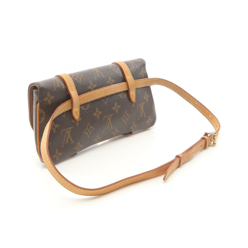 路易威登 Pochette Marrell 腰包 M51159 Monogram 帆布 棕色 二手 女士-1