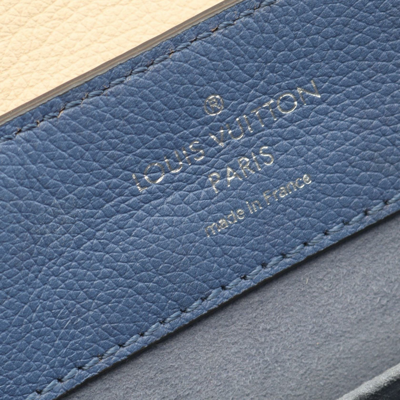 路易威登 Lock me 雙肩包 M41817 皮革 藍色 米色 二手 女士-3