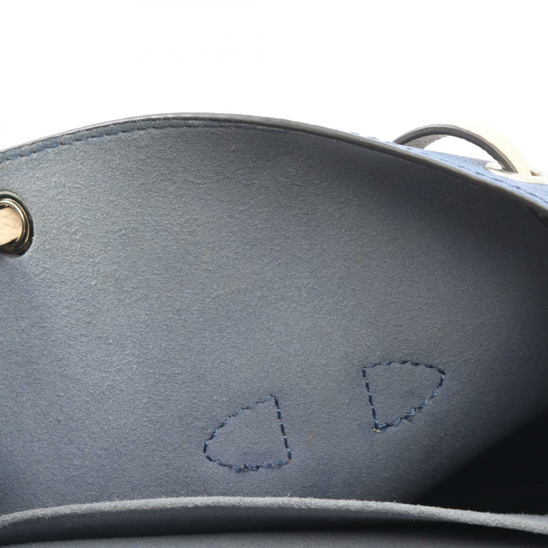 路易威登 Lock me 雙肩包 M41817 皮革 藍色 米色 二手 女士-4