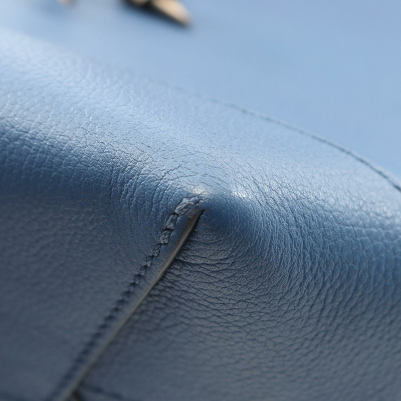 路易威登 Lock me 雙肩包 M41817 皮革 藍色 米色 二手 女士-5