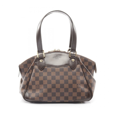 路易威登 Verona PM 單肩手提包 N41117 Damier Ebene 帆布 棕色 二手