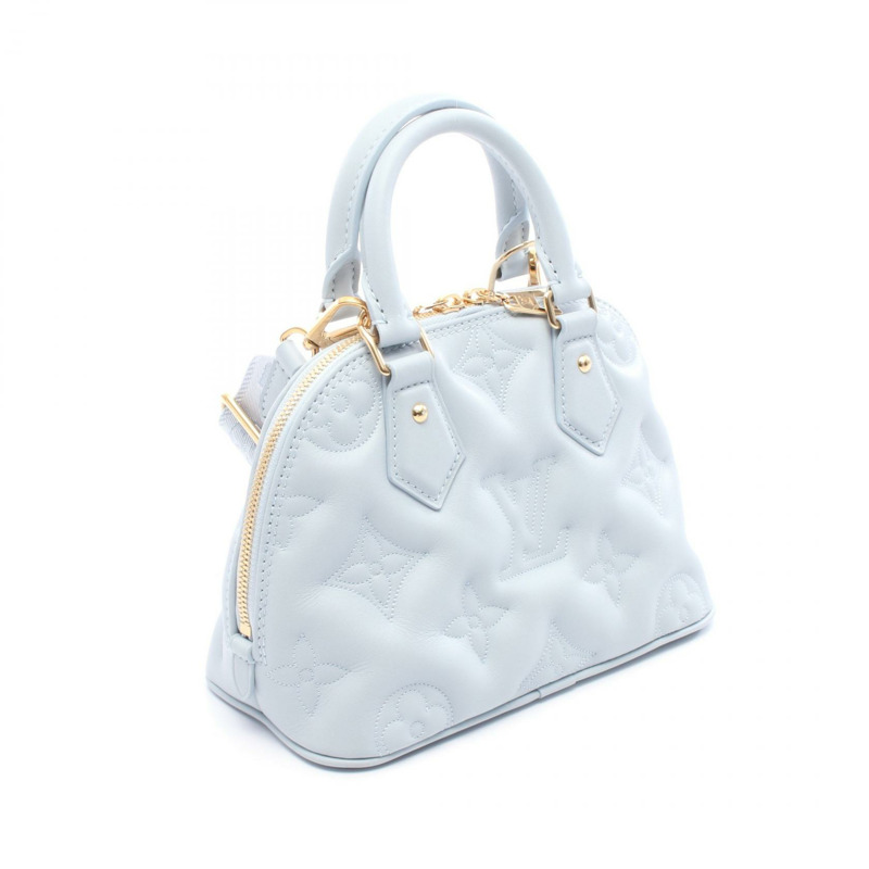 路易威登 Alma Soft BB 肩背斜背包 M59822 皮革 藍色 二手-1