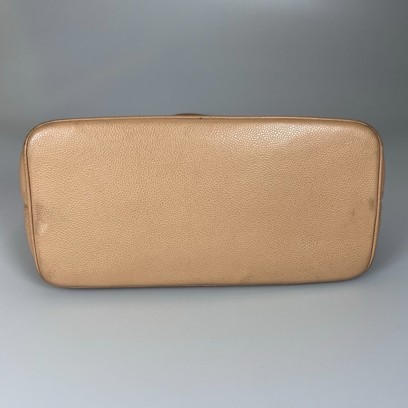 CHANEL 荔枝金幣包 奶茶色-4