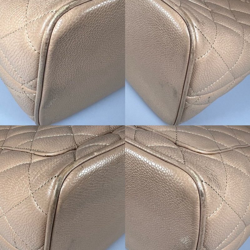 CHANEL 荔枝金幣包 奶茶色-11