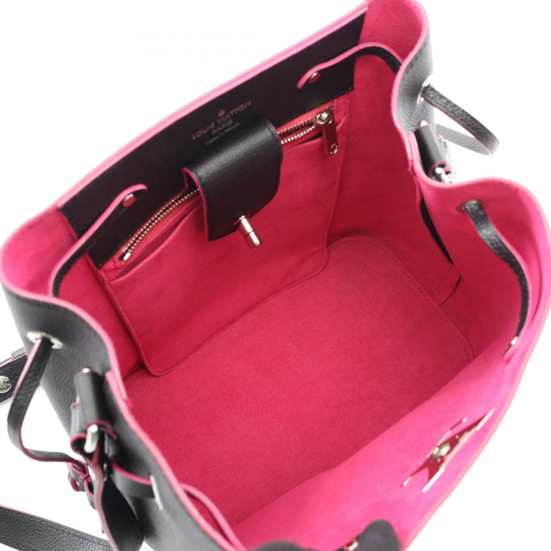 路易威登 Lockme 水桶斜背包 M54677 黑色皮革 二手 LV-2