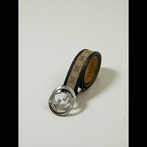 莉亞精品♡GUCCI 老花皮帶 二手美品