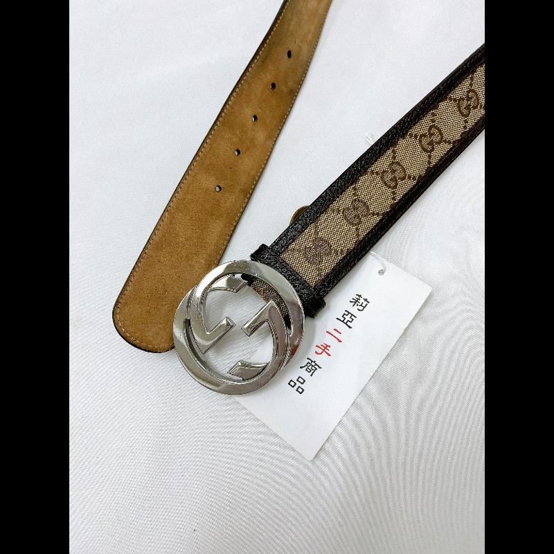 莉亞精品♡GUCCI 老花皮帶 二手美品-4