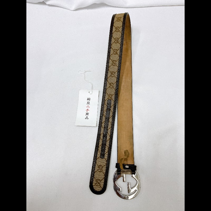 莉亞精品♡GUCCI 老花皮帶 二手美品-6