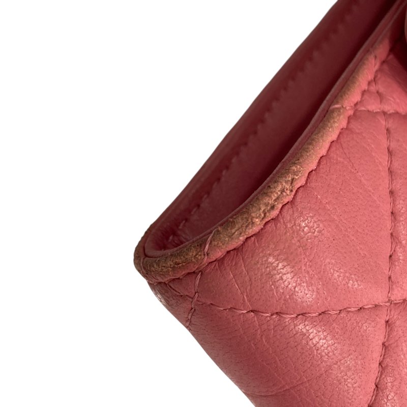 CHANEL 香奈兒 羊皮 長夾 粉色-13