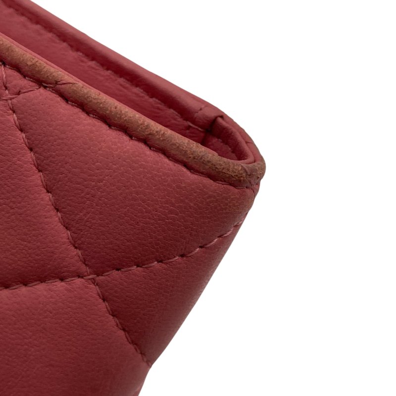 CHANEL 香奈兒 羊皮 長夾 粉色-16