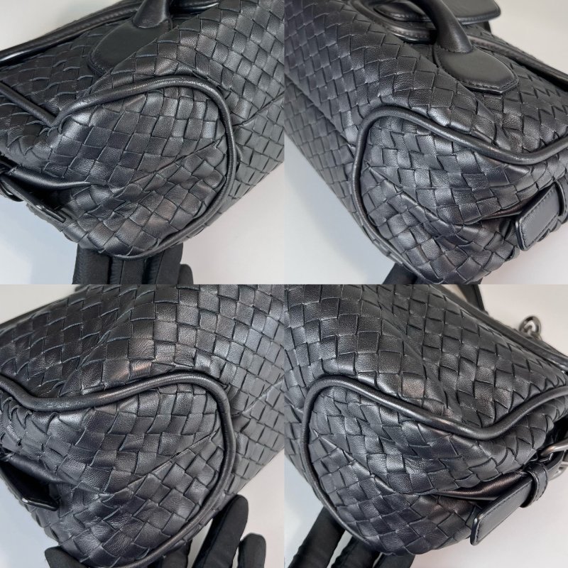 BV 黑編織單肩鍊條包-10