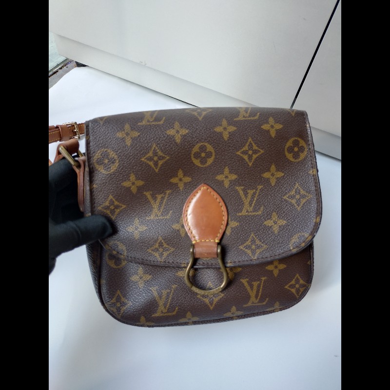 LV老花古董牛鼻斜背包-2