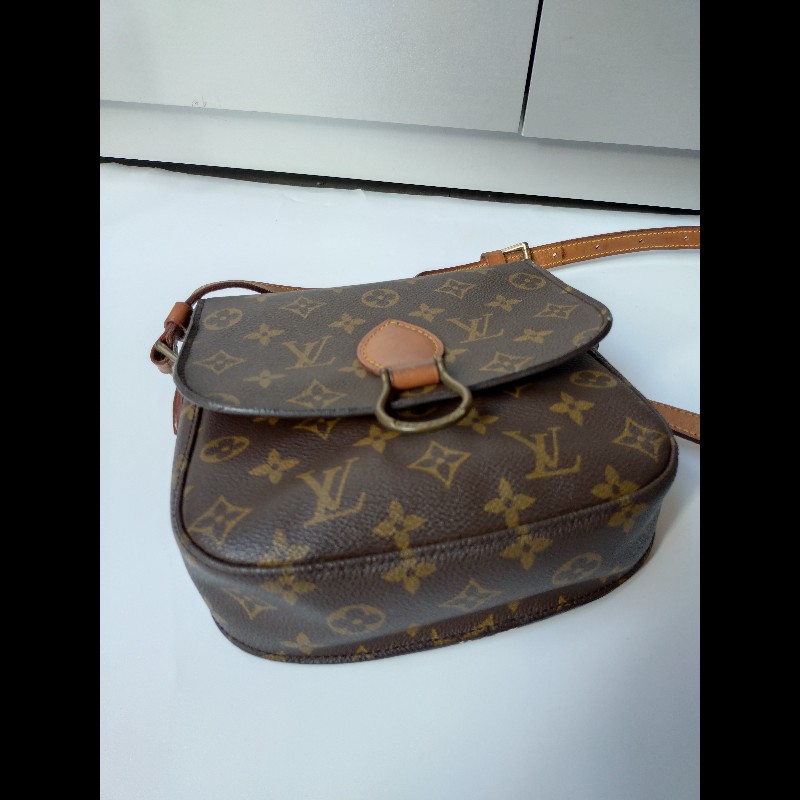 LV老花古董牛鼻斜背包-8