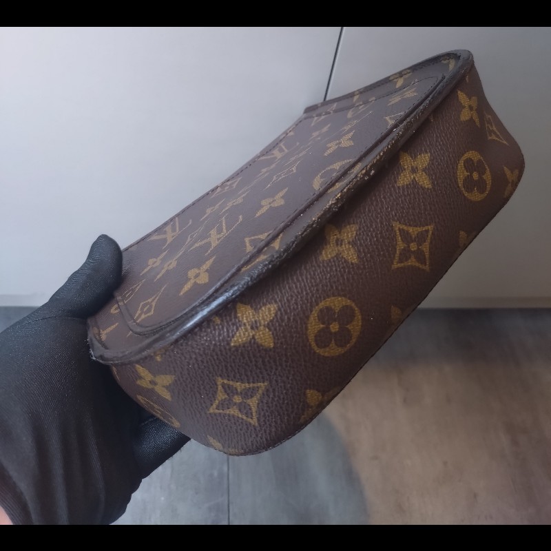 LV老花古董牛鼻斜背包-9