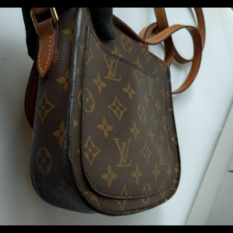 LV老花古董牛鼻斜背包-10