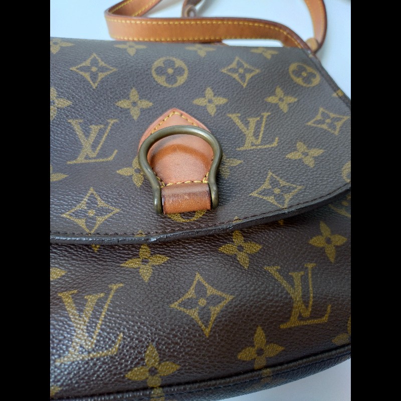 LV老花古董牛鼻斜背包-12