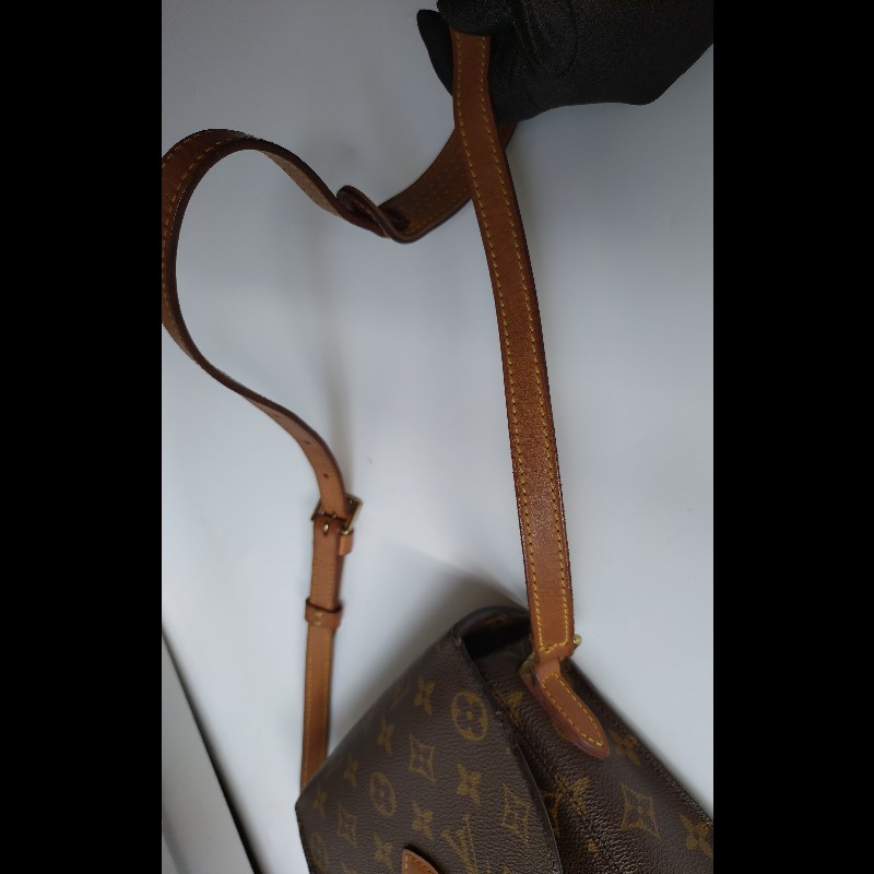 LV老花古董牛鼻斜背包-18