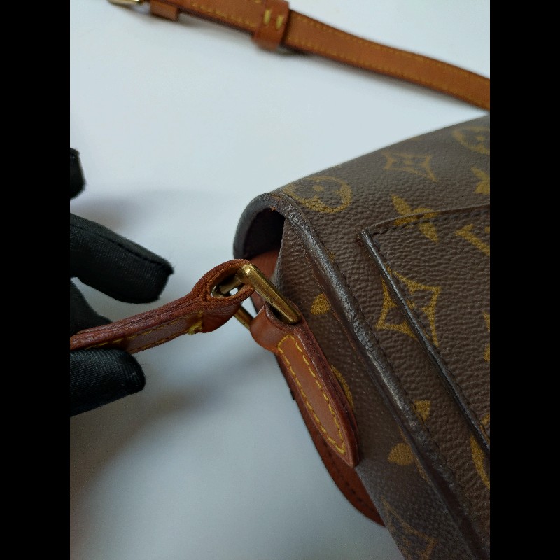 LV老花古董牛鼻斜背包-23