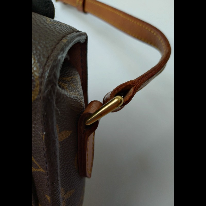 LV老花古董牛鼻斜背包-24