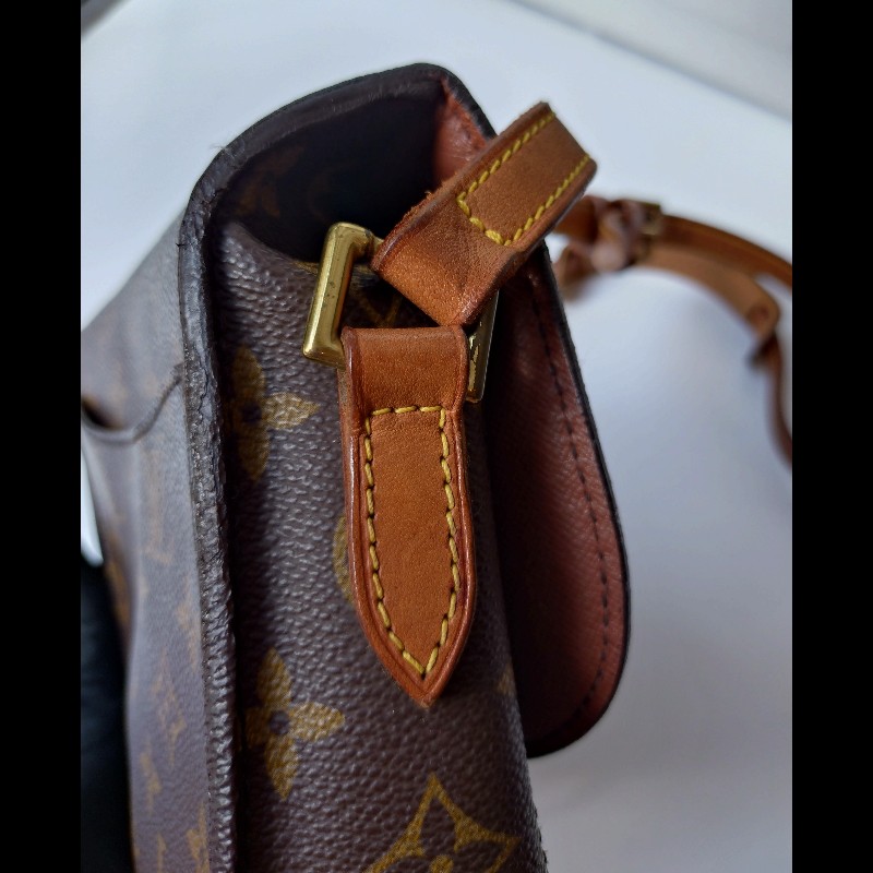 LV老花古董牛鼻斜背包-25