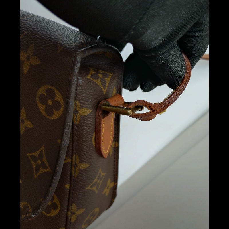 LV老花古董牛鼻斜背包-27