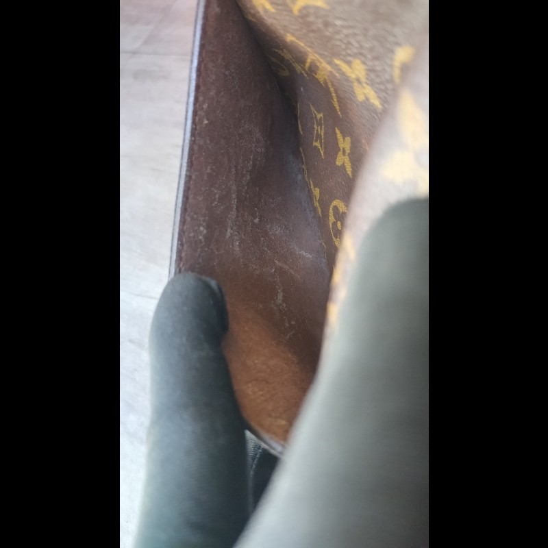 LV老花古董牛鼻斜背包-41