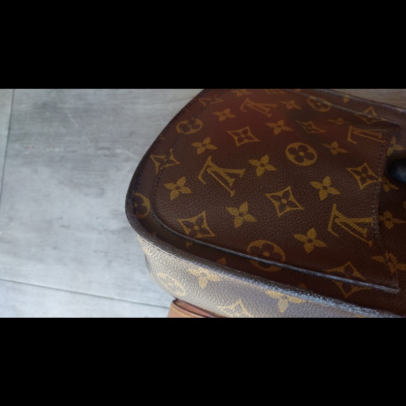 LV老花古董牛鼻斜背包-17