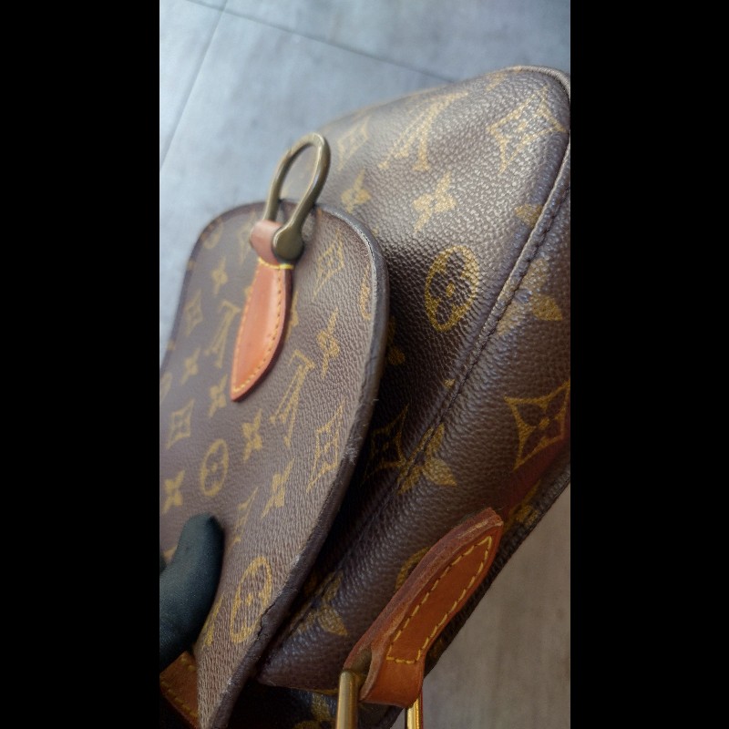 LV老花古董牛鼻斜背包-18