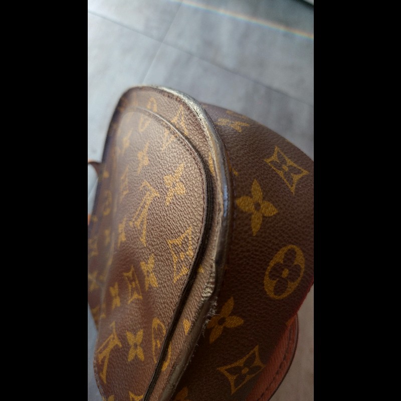 LV老花古董牛鼻斜背包-20